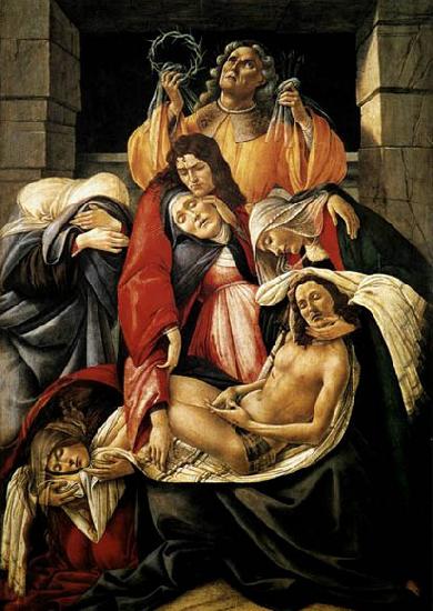 BOTTICELLI, Sandro Lamentation over the Dead Christ Sweden oil painting art